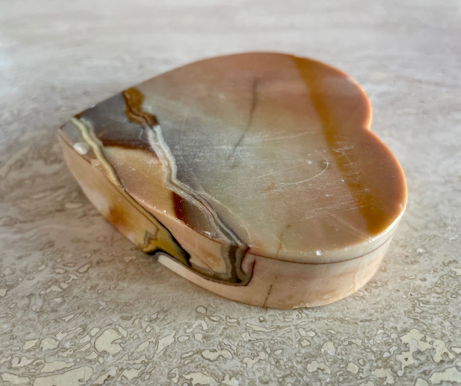 Vintage Onyx Heart Ashtray