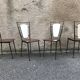 Set of 4 chairs in metal and formica "ideal kitchen" 1950/1960