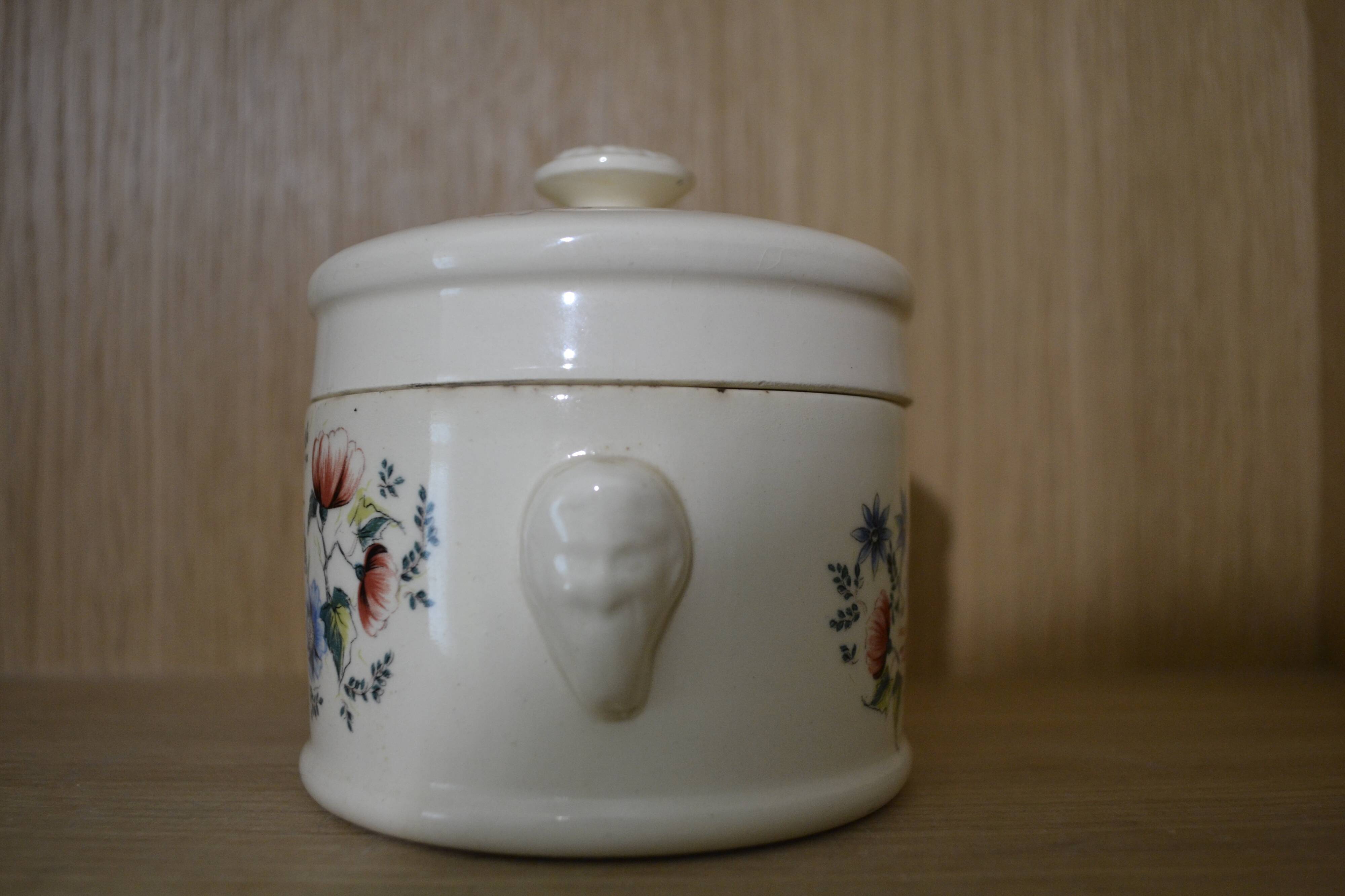 Blue bird pot Sarreguemines