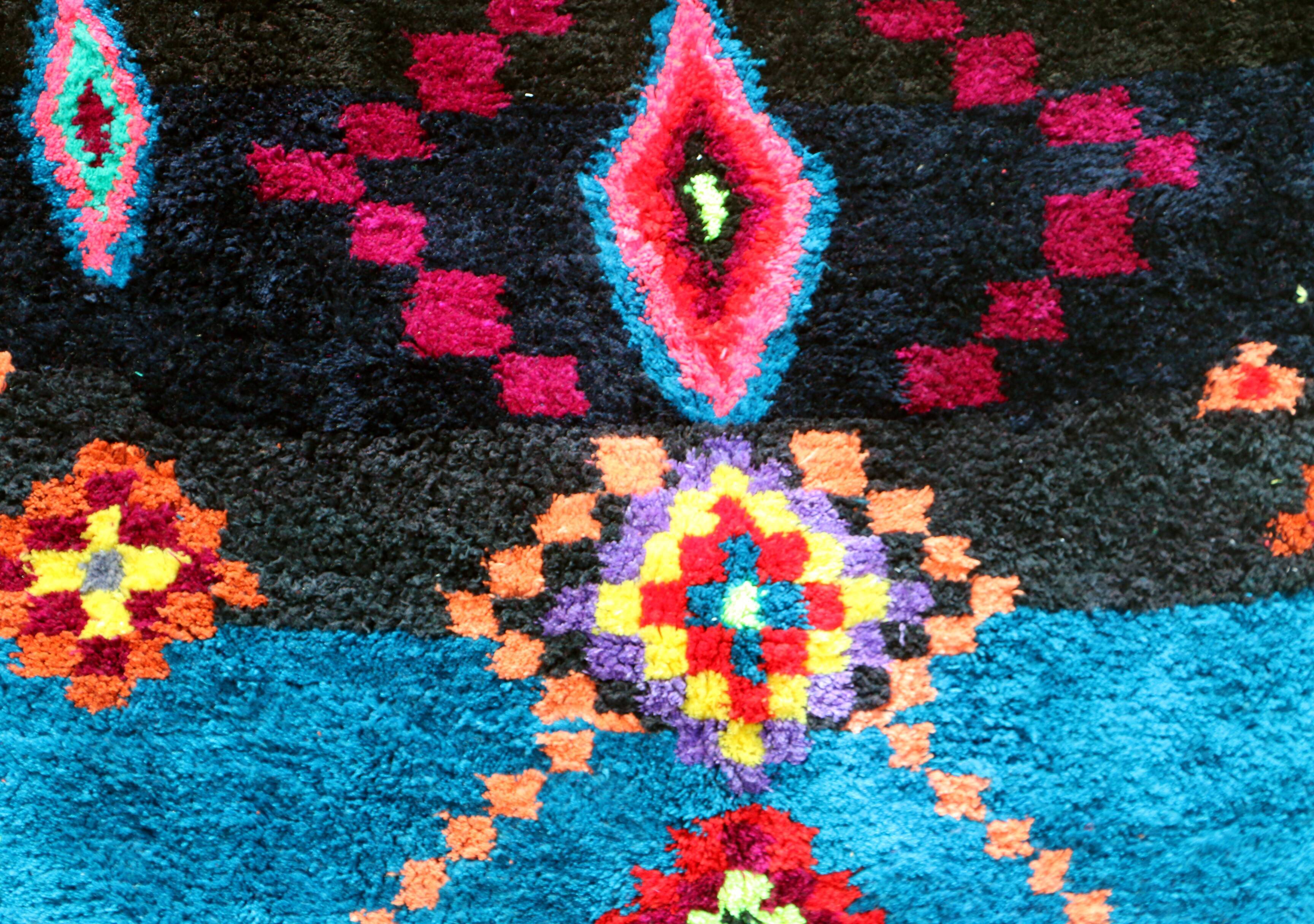 Boujaad style rug set vintage design, name: Life Back 170 cm / 210 cm.