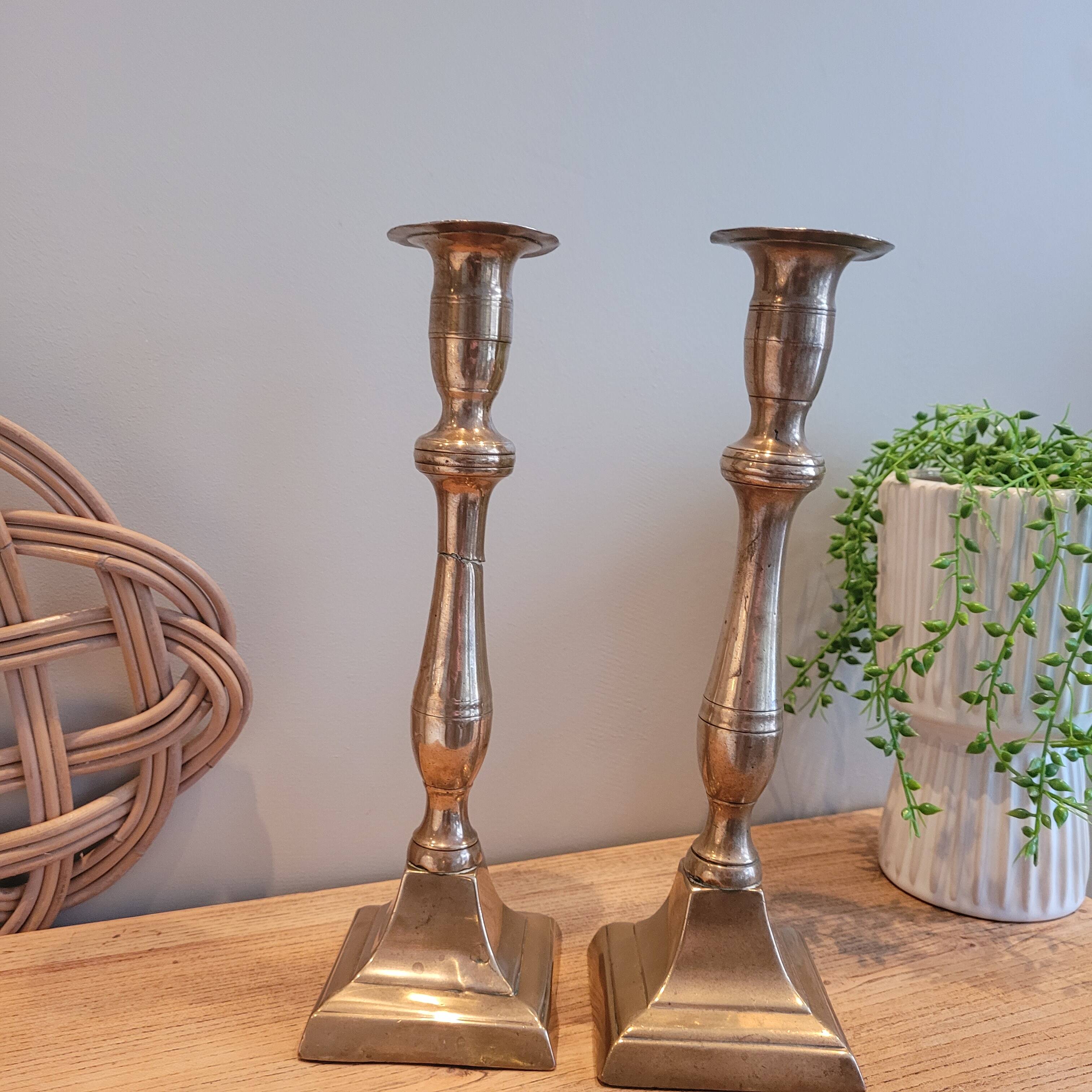 La Redoute x Selency pair of brass candle holders 27