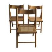 Lot of 3 vintage cantique folding chairs