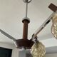 Lustre scandinave années 60 en teck et métal chromé