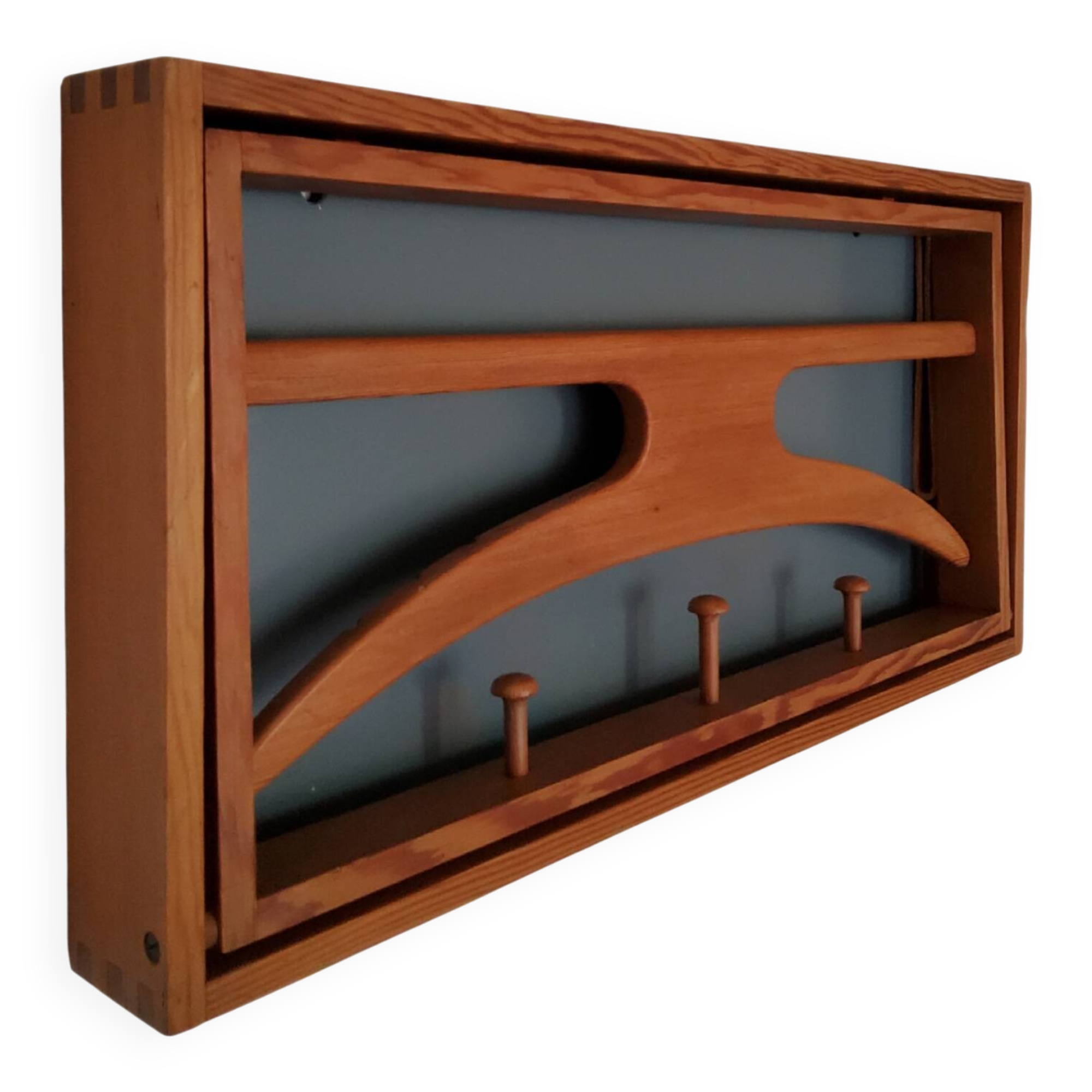 Scandinavian coat rack in solid teak Denmark 1960s