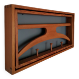 Scandinavian coat rack in solid teak Denmark 1960s