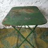 Folding iron garden table