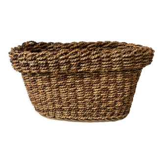 Vintage woven rope basket
