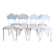 Suite de 8 chaises de jardin en fer forgé