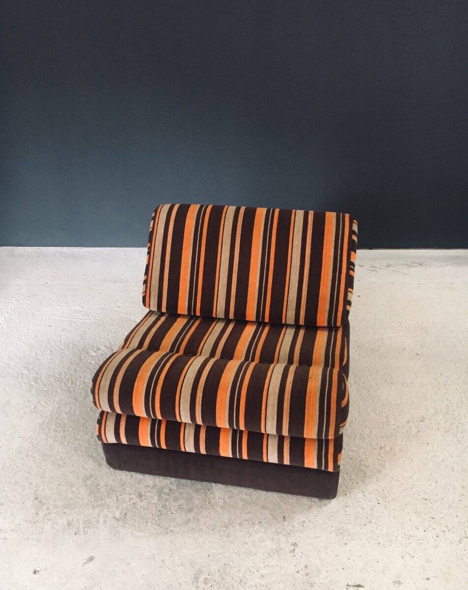 Fold-out extendable lounge chair, 1970s