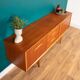Retro Teak 1960s Long Mid Century Sideboard With Sliding Doors