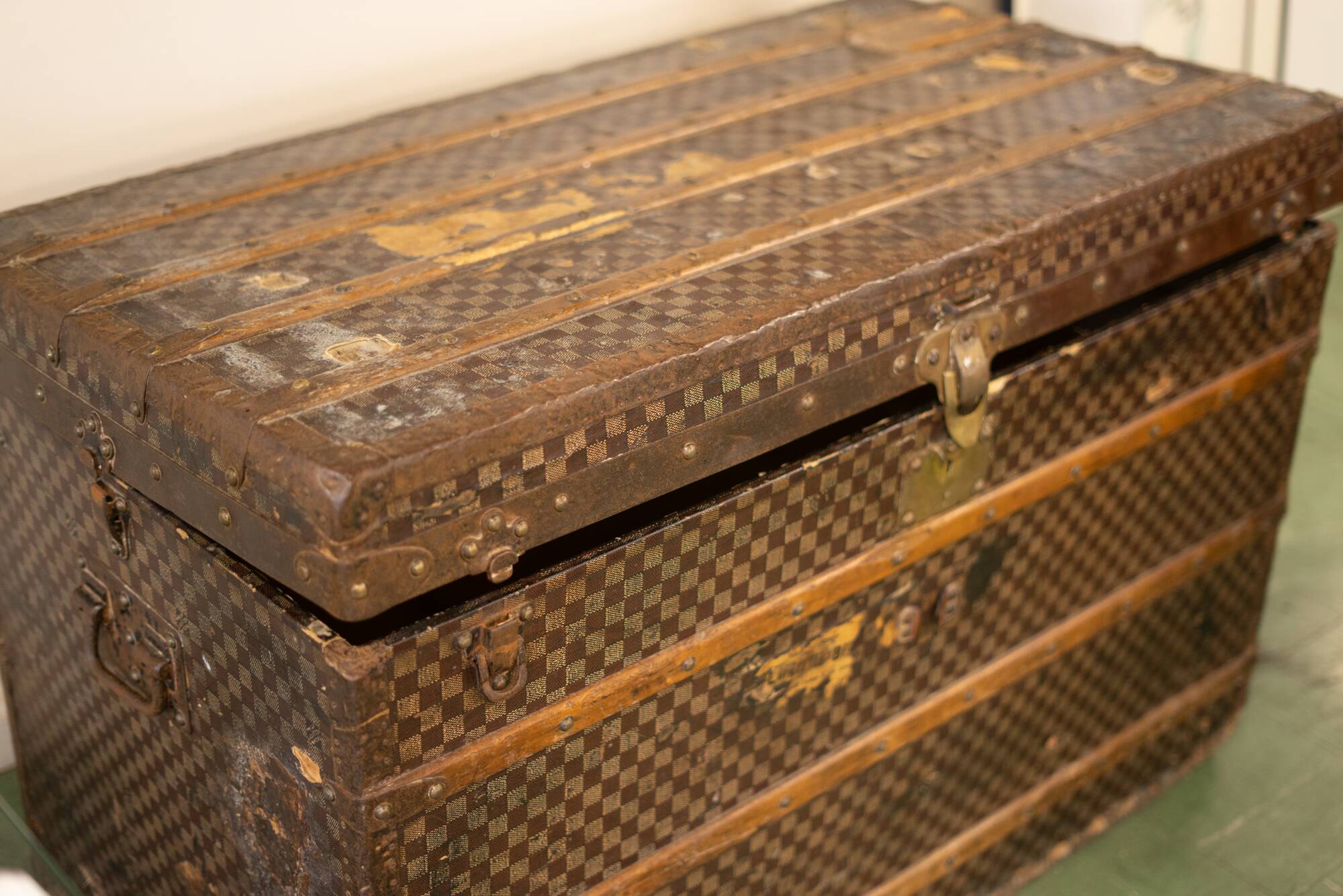 Very large Louis Vuitton trunk model.