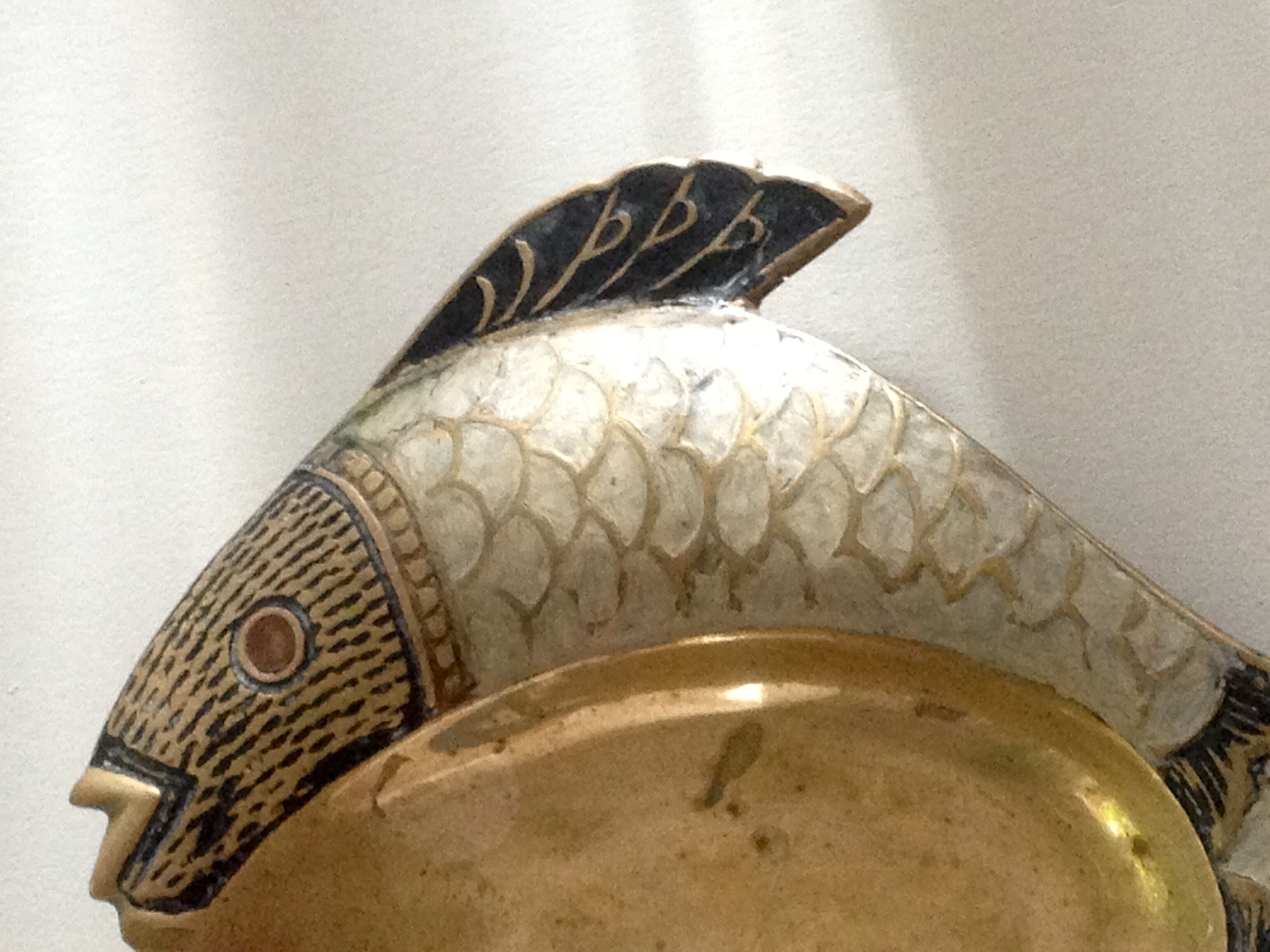 Trinket bowl fish brass