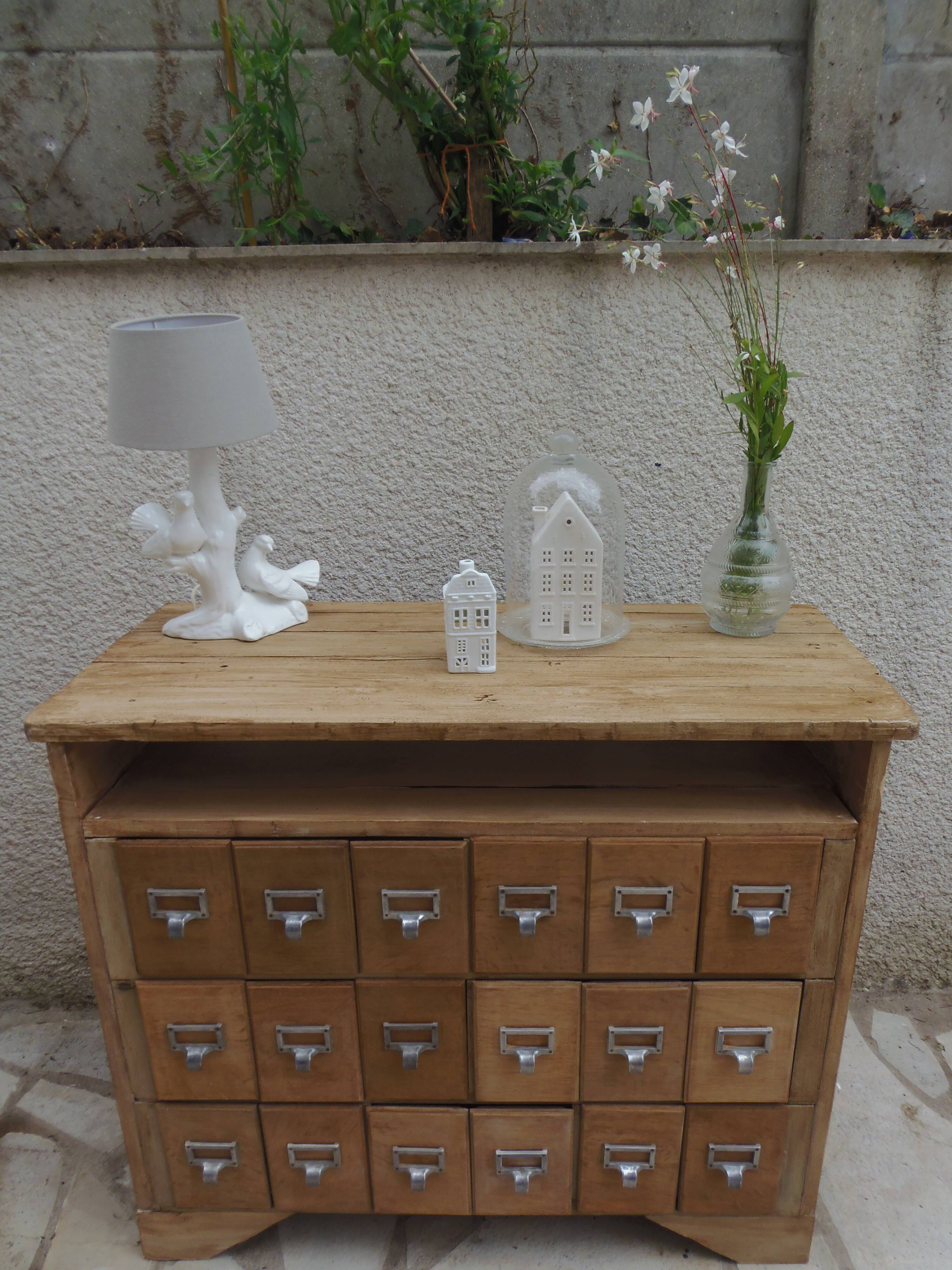 Vintage craft furniture in raw wood.