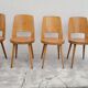 Series of 4 Baumann bistro chairs model Mondor 1950 vintage