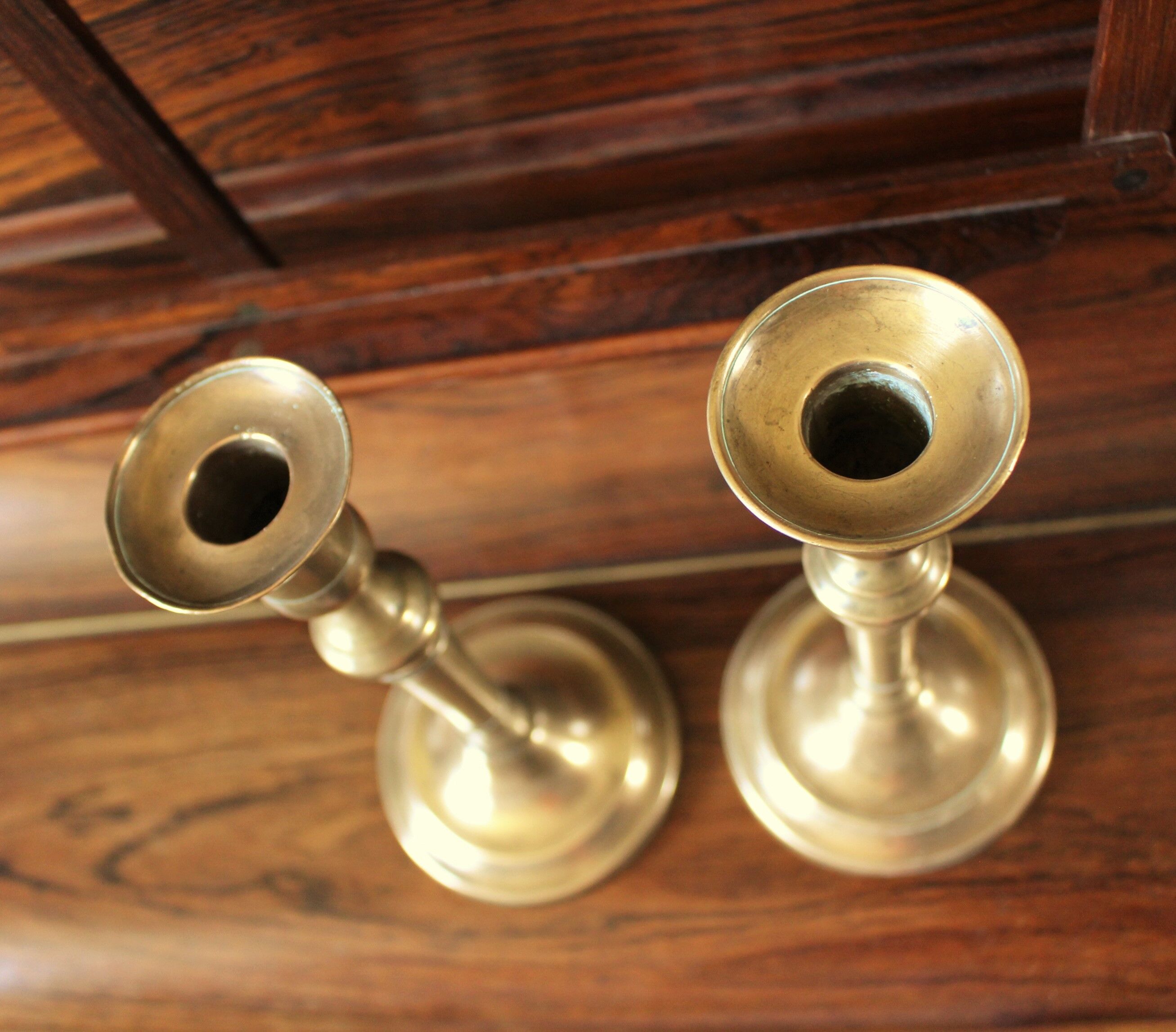 Brass torch candle holders