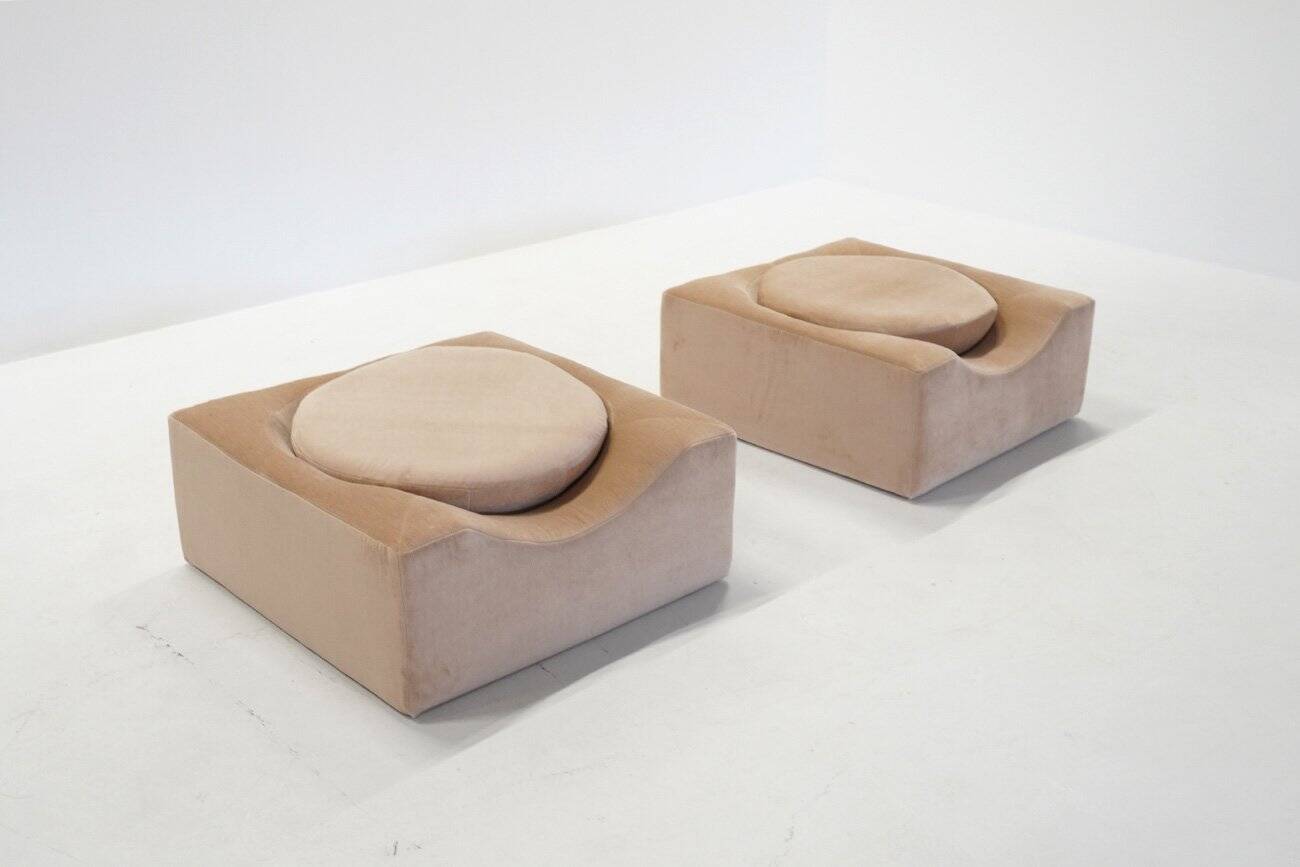 Modernist Lounge Chairs, France, 1970s, Set of 2
