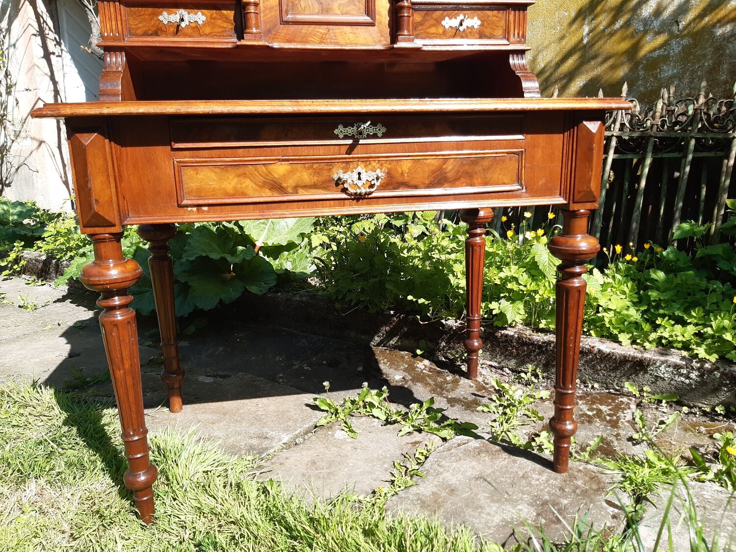 Walnut stepped desk nineteenth era