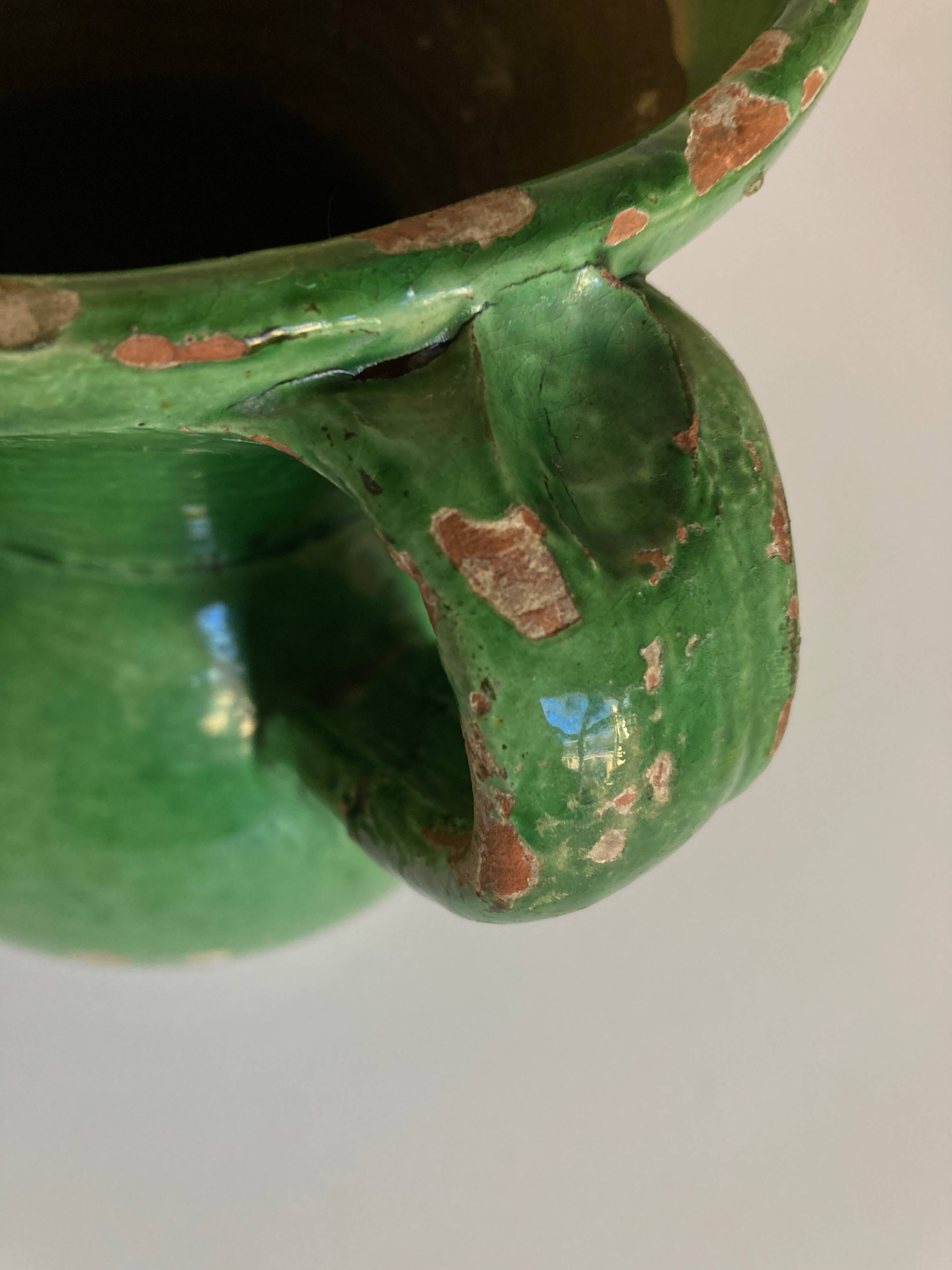 Farmhouse pitcher vase varnished earth popular art south 1950