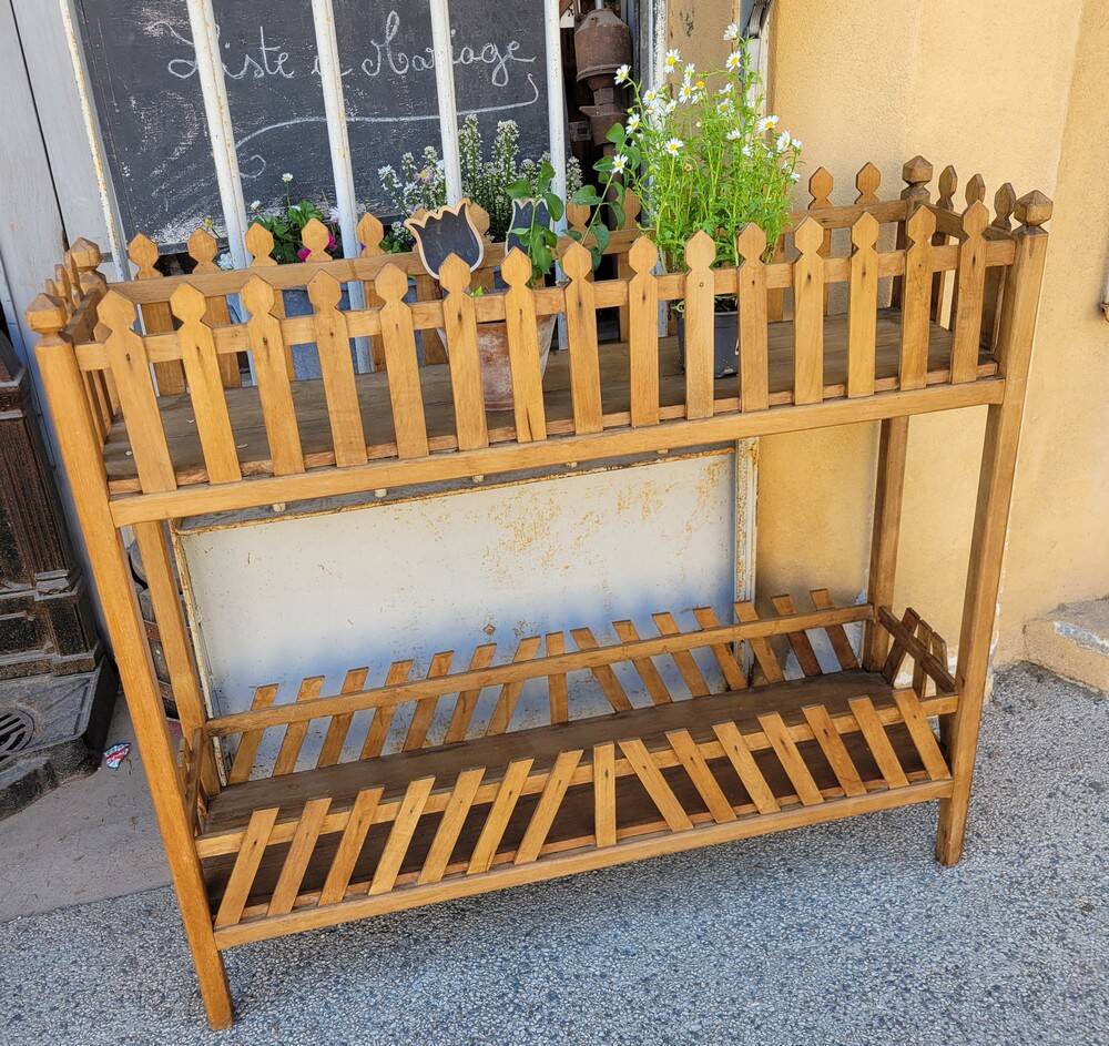 Wooden planter on stand