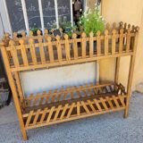Wooden planter on stand