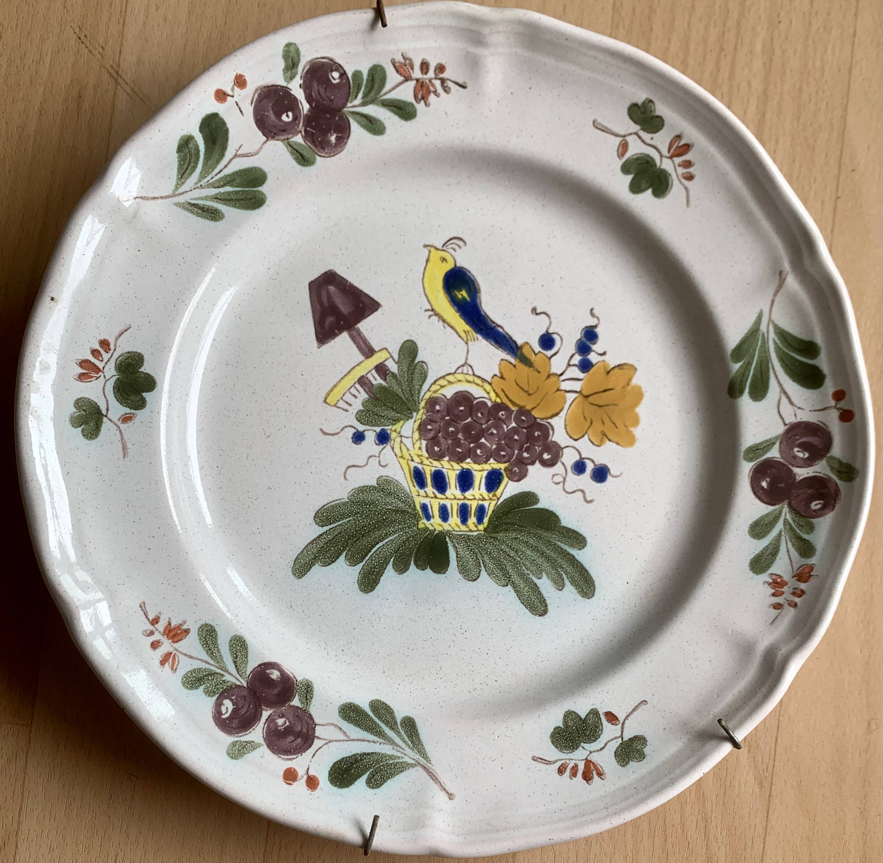 Vintage Wall Plate M. Delage Limoges 25cm