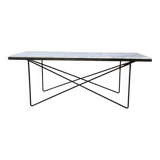 50s coffee table in metal and marble