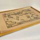 Vintage Atlantic Ocean Marine Map Gold Leaf Frame