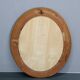 1970s Oval Wooden Mirror, Italy