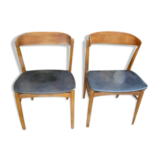 Paire de chaises scandinaves anciennes