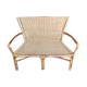 Banquette fauteuil en rotin vintage