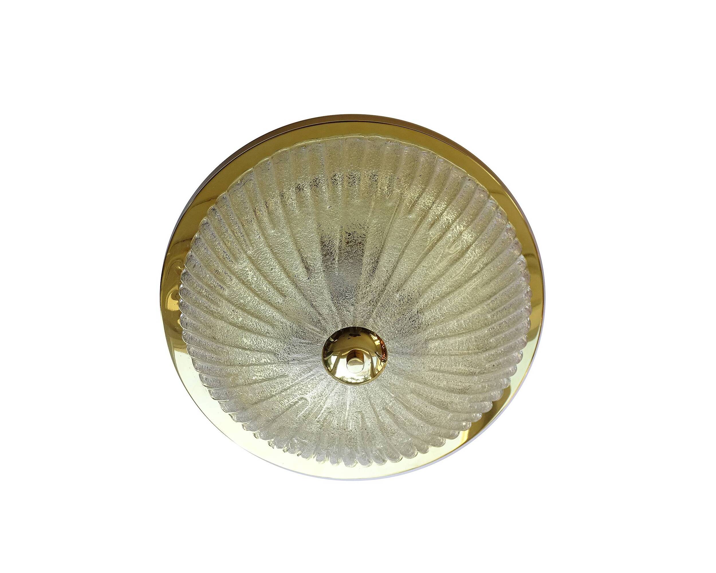 Grande lampe vintage en verre italien