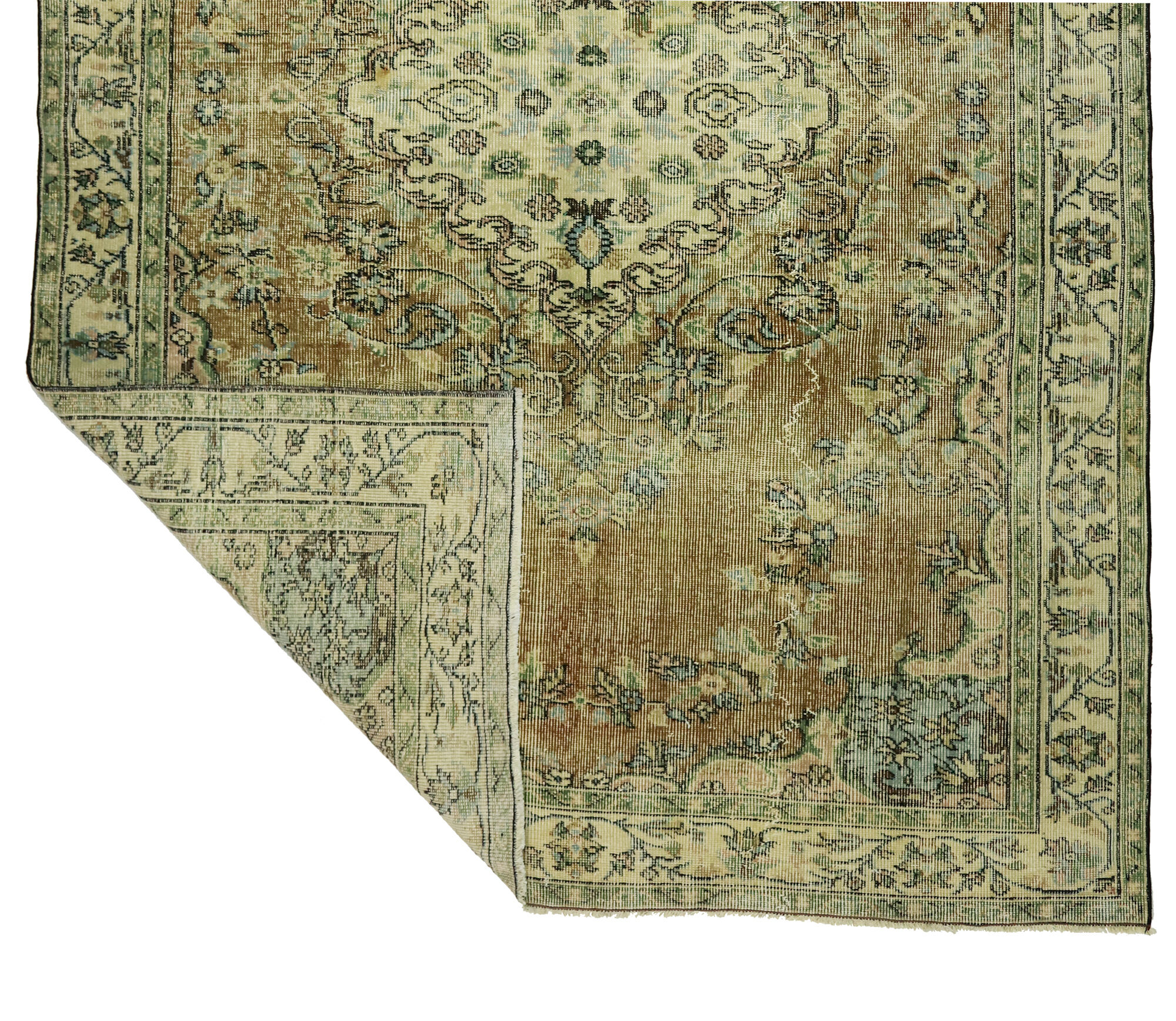 Anatolian handmade vintage rug 255 cm x 177 cm