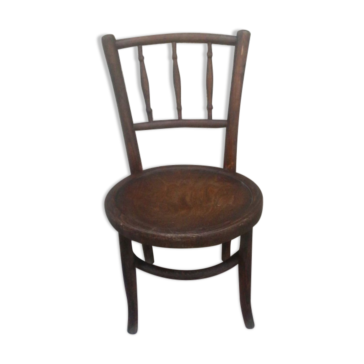 Antique children's chair in curved wood