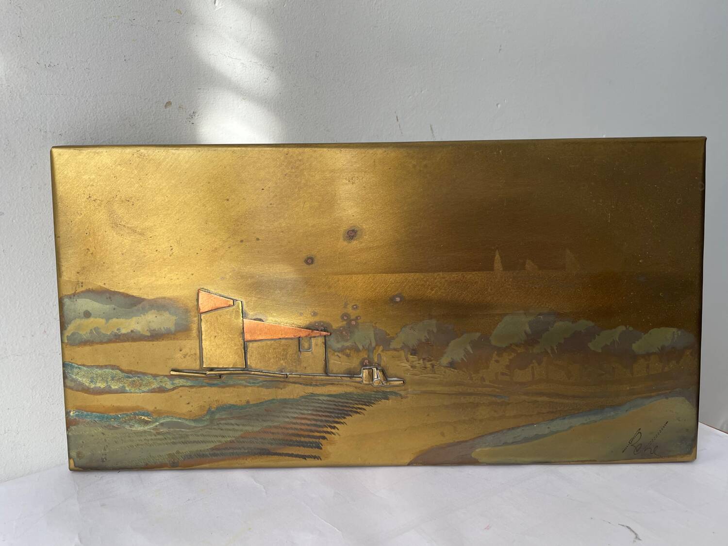 Tableau sur métal Port Grimaud