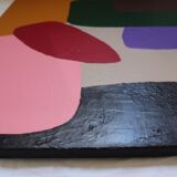 Colorful abstract painting, "Colored Imperfection" 80x65 by Bodasca