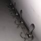 Chrome coat rack with 5 hooks