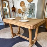 Art deco oak table + extensions
