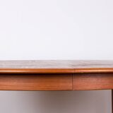 Danish oval teak dining table by Gudme Mobelfabrik 1960.