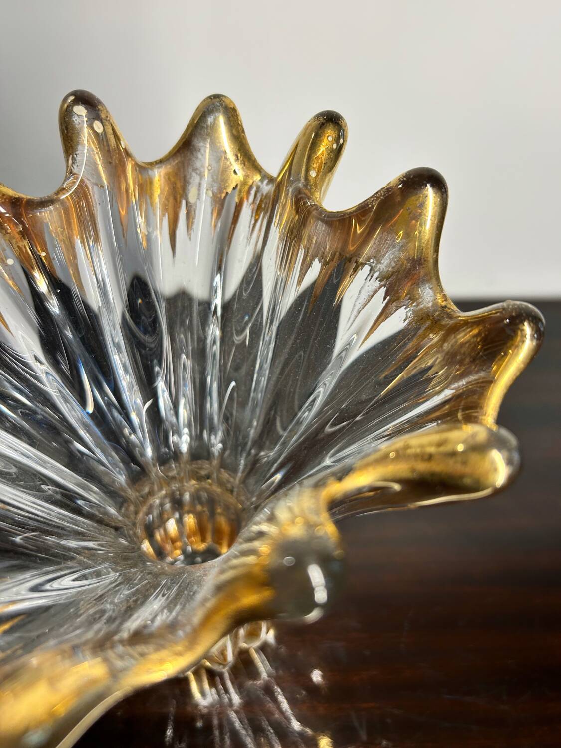 Crystal and gold vase from the 50s