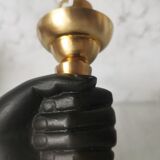 Pair of brass hand flare appliques