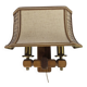 Herda Holland - pull-pendant wall lamp - wood - brass - 70s