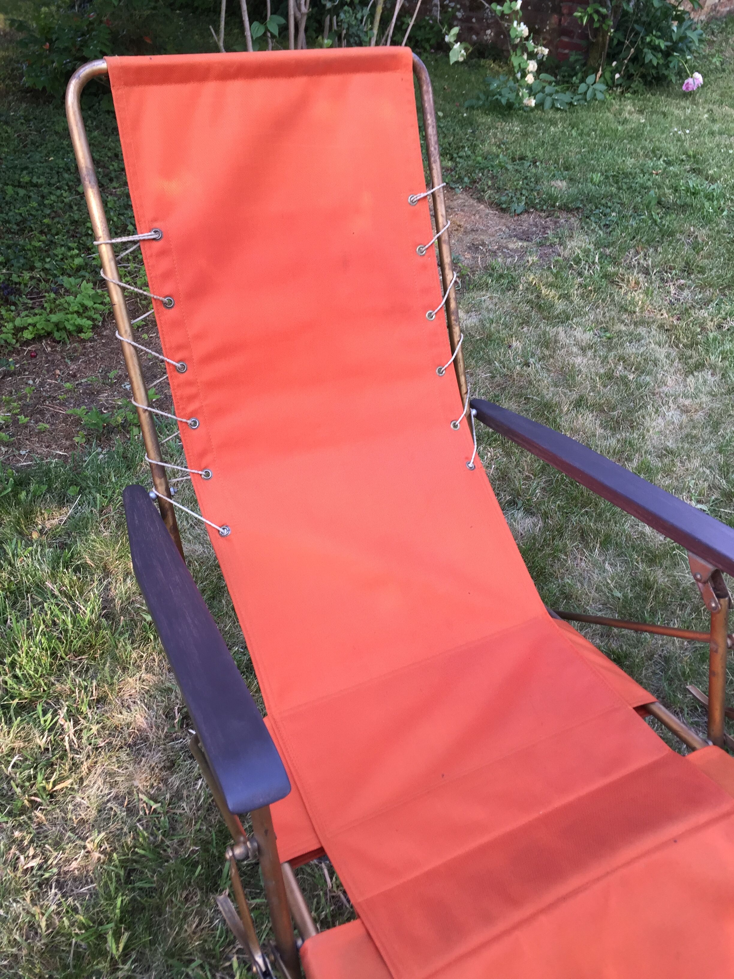 Vintage camping long chair