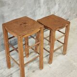 Luterma set of vintage stools, side tables and plant tables