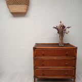 Commode bois et cannage