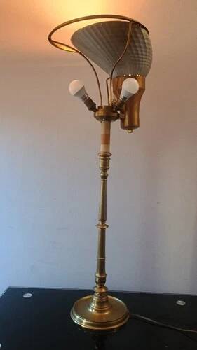 Floor lamp Table lamp signed Malabert house 1930 Art Deco DLG rings Quinet
