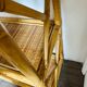 Vintage bamboo rattan shelf bookcase