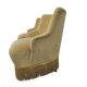 Set of 2 vintage 'gold' armchairs with fringes.