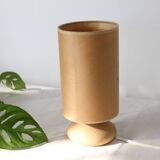 Lampe en grès et bois, années fin 70/début 80