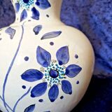 Grande lampe faïence bleue Chateau Goussaincourt Lorraine. Louis Viansson Ponté