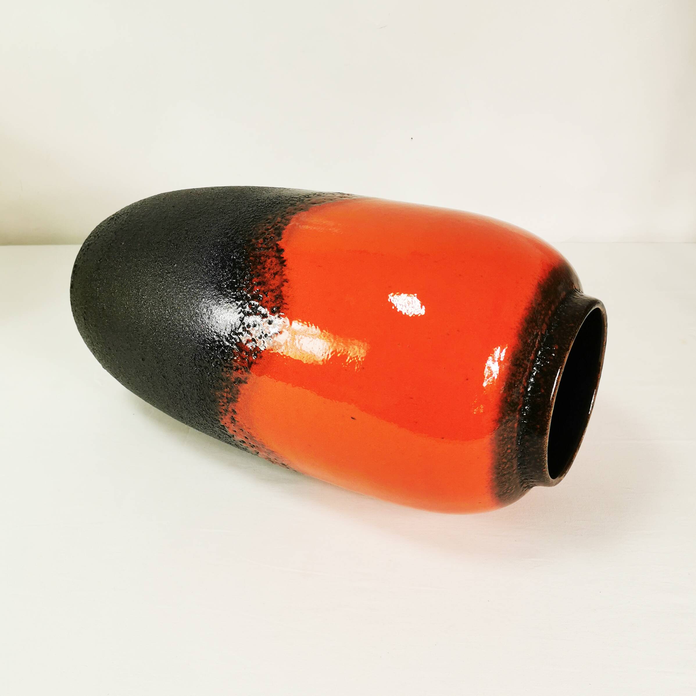 Large Scheurich ceramic vase, Fat Lava, Germany 1960s